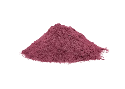 A close-up of vibrant Brazilian Mimosa root bark strips showing rich purple and deep reddish-brown inner fibers.