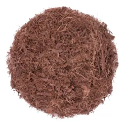 Close-up of clear plastic pouches holding shredded purple Mimosa Hostilis Root Bark (MHRB) sorted by wholesale weights from 1kg to 5kg on a wooden shelf.