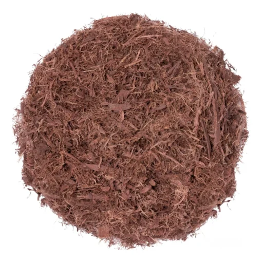 Close-up of clear plastic pouches holding shredded purple Mimosa Hostilis Root Bark (MHRB) sorted by wholesale weights from 1kg to 5kg on a wooden shelf.